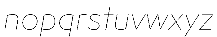 Adjunct Thin Italic Font LOWERCASE