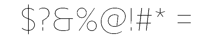 Adjunct Thin Font OTHER CHARS