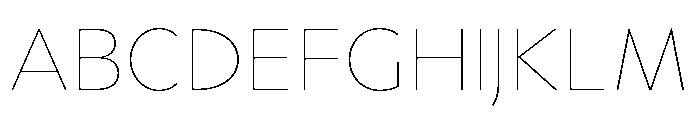 Adjunct Thin Font UPPERCASE