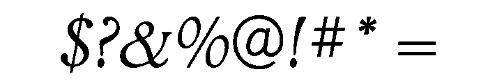 Administer Book Italic Font OTHER CHARS