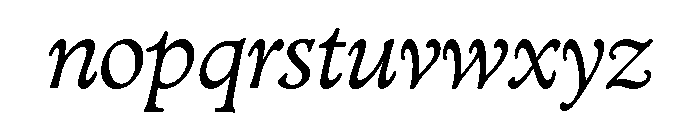Administer Book Italic Font LOWERCASE