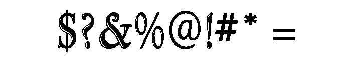 Administer Condensed Handtooled Font OTHER CHARS