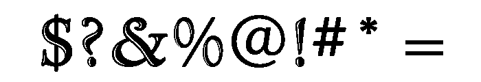 Administer Handtooled Font OTHER CHARS