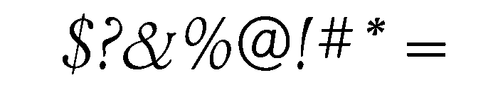 Administer Light Italic Font OTHER CHARS