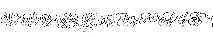 Adorn Design Elements Catchwords Smooth Font UPPERCASE