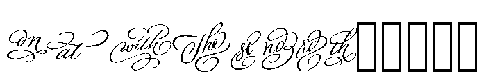 Adorn Design Elements Catchwords Smooth Font UPPERCASE