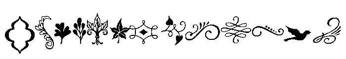 Adorn Design Elements Ornaments Font UPPERCASE
