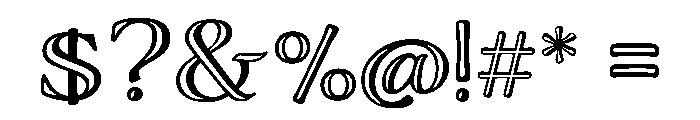 Adorn Engraved Expanded Smooth Font OTHER CHARS