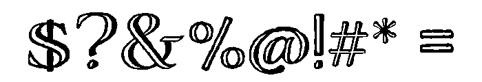 Adorn Engraved Expanded Font OTHER CHARS