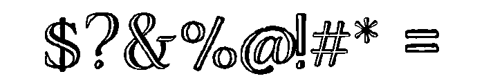 Adorn Engraved Regular Font OTHER CHARS