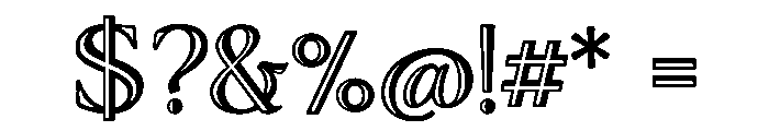 Adorn Engraved Smooth Font OTHER CHARS