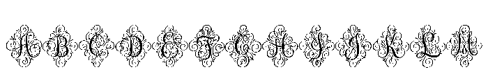 Adorn Monogram Solo Smooth Font UPPERCASE