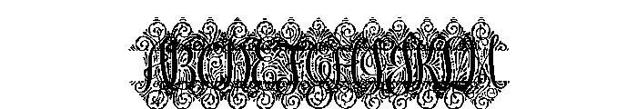 Adorn Monogram Trio Smooth Font UPPERCASE