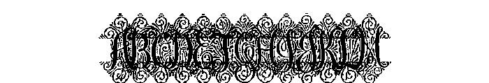 Adorn Monogram Trio Font UPPERCASE