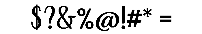 Adorn Sans Condensed Smooth Font OTHER CHARS