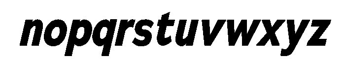 Adrianna Condensed Bold Italic Font LOWERCASE