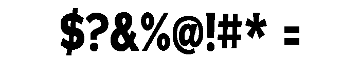 Adrianna Condensed Bold Font OTHER CHARS