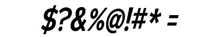 Adrianna Condensed Demi Bold Italic Font OTHER CHARS