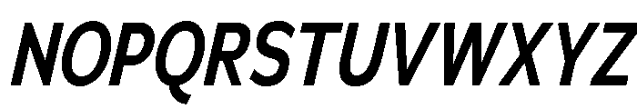 Adrianna Condensed Demi Bold Italic Font UPPERCASE