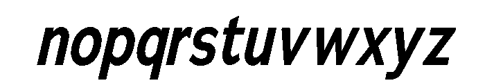 Adrianna Condensed Demi Bold Italic Font LOWERCASE