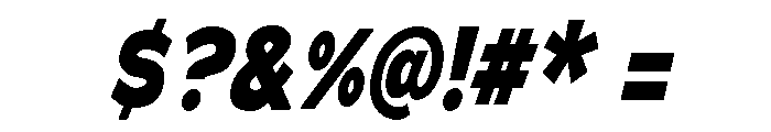 Adrianna Condensed Extra Bold Italic Font OTHER CHARS