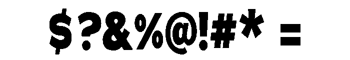 Adrianna Condensed Extra Bold Font OTHER CHARS