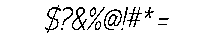 Adrianna Condensed Light Italic Font OTHER CHARS