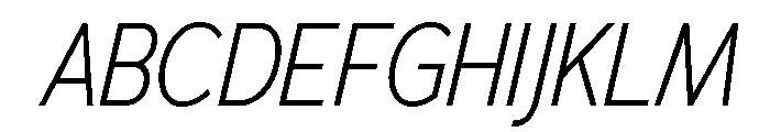 Adrianna Condensed Light Italic Font UPPERCASE