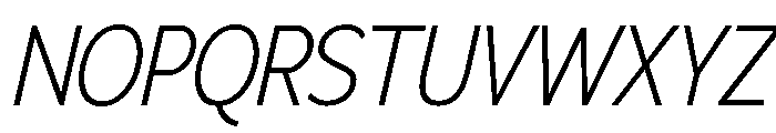 Adrianna Condensed Light Italic Font UPPERCASE