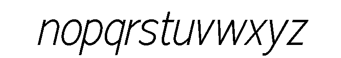 Adrianna Condensed Light Italic Font LOWERCASE