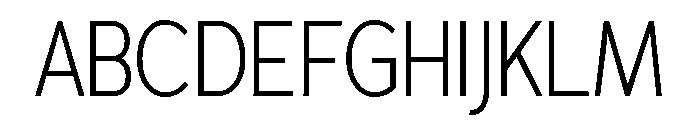 Adrianna Condensed Light Font UPPERCASE