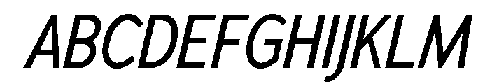 Adrianna Condensed Regular Italic Font UPPERCASE