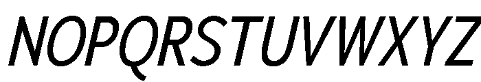 Adrianna Condensed Regular Italic Font UPPERCASE