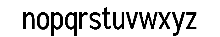 Adrianna Condensed Regular Font LOWERCASE