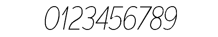 Adrianna Condensed Thin Italic Font OTHER CHARS