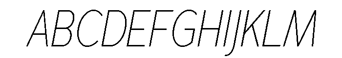 Adrianna Condensed Thin Italic Font UPPERCASE