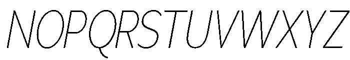 Adrianna Condensed Thin Italic Font UPPERCASE