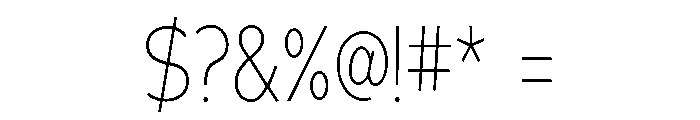 Adrianna Condensed Thin Font OTHER CHARS