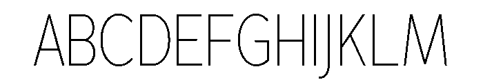 Adrianna Condensed Thin Font UPPERCASE