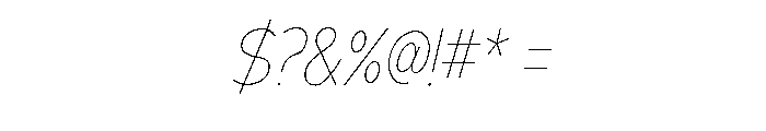 Adrianna Condensed Ultra Light Italic Font OTHER CHARS