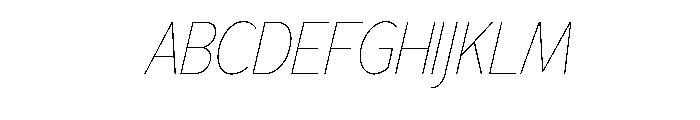 Adrianna Condensed Ultra Light Italic Font UPPERCASE