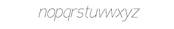 Adrianna Condensed Ultra Light Italic Font LOWERCASE