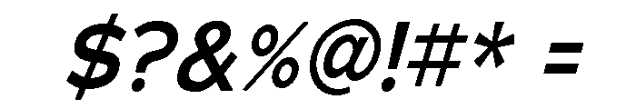 Adrianna Demi Bold Italic Font OTHER CHARS