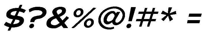 Adrianna Extended Demi Bold Italic Font OTHER CHARS