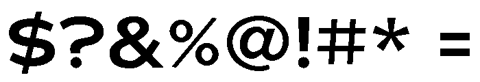 Adrianna Extended Demi Bold Font OTHER CHARS