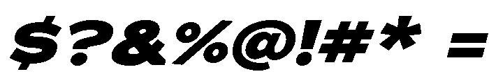 Adrianna Extended Extra Bold Italic Font OTHER CHARS