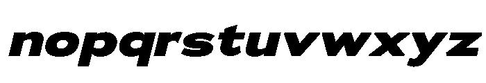 Adrianna Extended Extra Bold Italic Font LOWERCASE