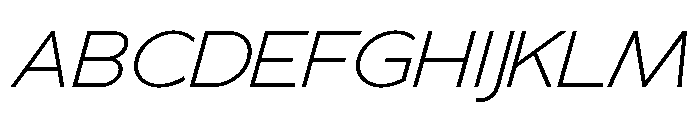 Adrianna Extended Light Italic Font UPPERCASE
