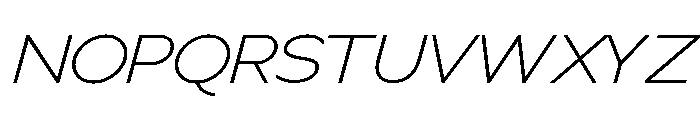 Adrianna Extended Light Italic Font UPPERCASE