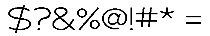 Adrianna Extended Light Font OTHER CHARS